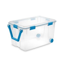 120 Qt. Wheeled Gasket Box Blue Aquarium