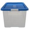 160 Quart Latching Plastic Storage Bin Container, Clear, Set of 3