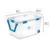 120 Qt. Wheeled Gasket Box Blue Aquarium