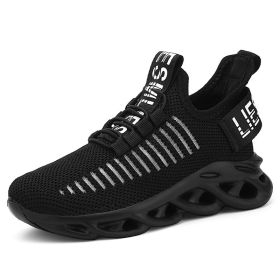 Big Children Shoes Boys Breathable Sneakers Kids Outdoor Sport Running Shoes Hollow Sole Tenis Infantil Basket Footwear Summer (Color: black kids sneakers)